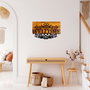 Wallity Welcome Escultura de pared de madera y metal en Nogal y Negro